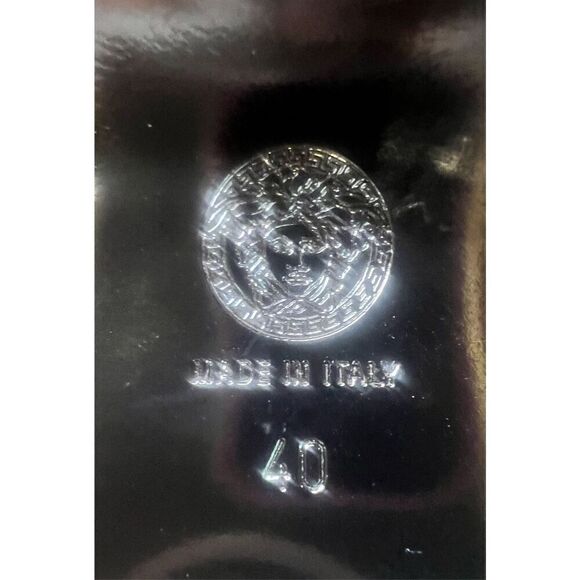 VERSACE Satin platform sandals in Black NWOB Size 40 or US 10 - Picture 9 of 9